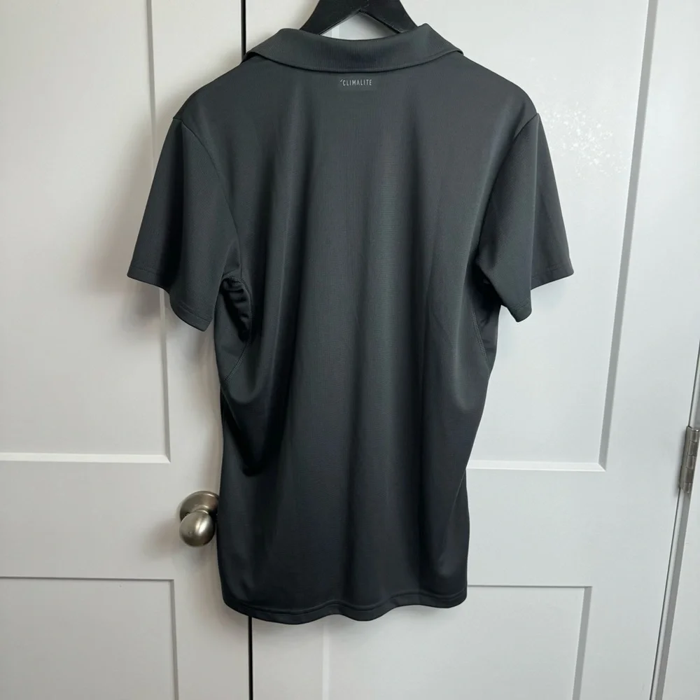 Adidas Club Rib Polo EC3025 CLIMALITE Dark Gray Size Medium